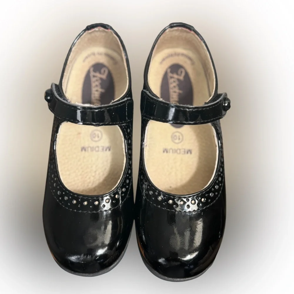 FootMates Emma Black patent leather Kids Mary Jane Shoes